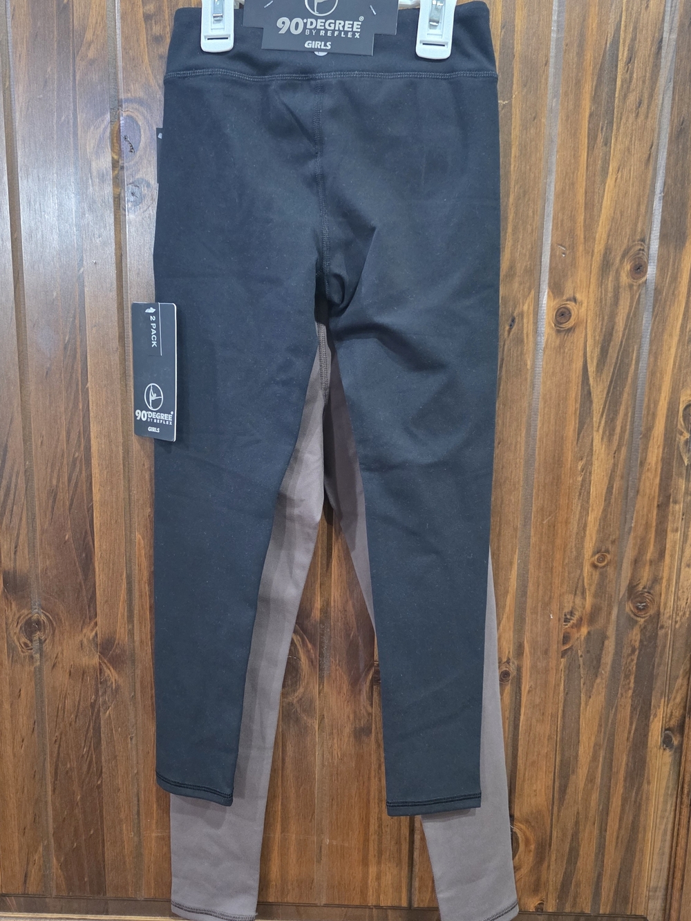 90 Degree by Reflex Men's Black & Brown Active Leggings - 2 Pack